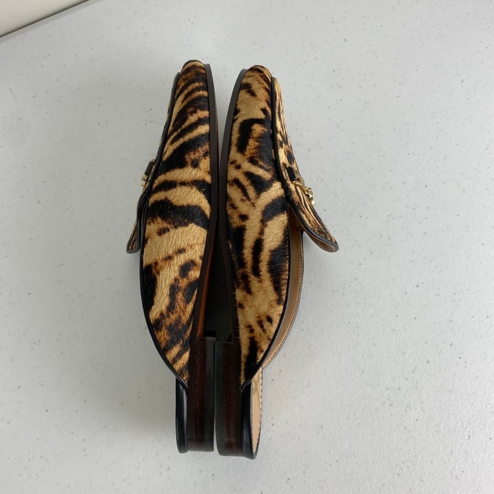 Sam Edelman Linnie Mule Womens 8 Animal Print Calf Hair Horsebit Slide Slip On - Picture 7 of 7